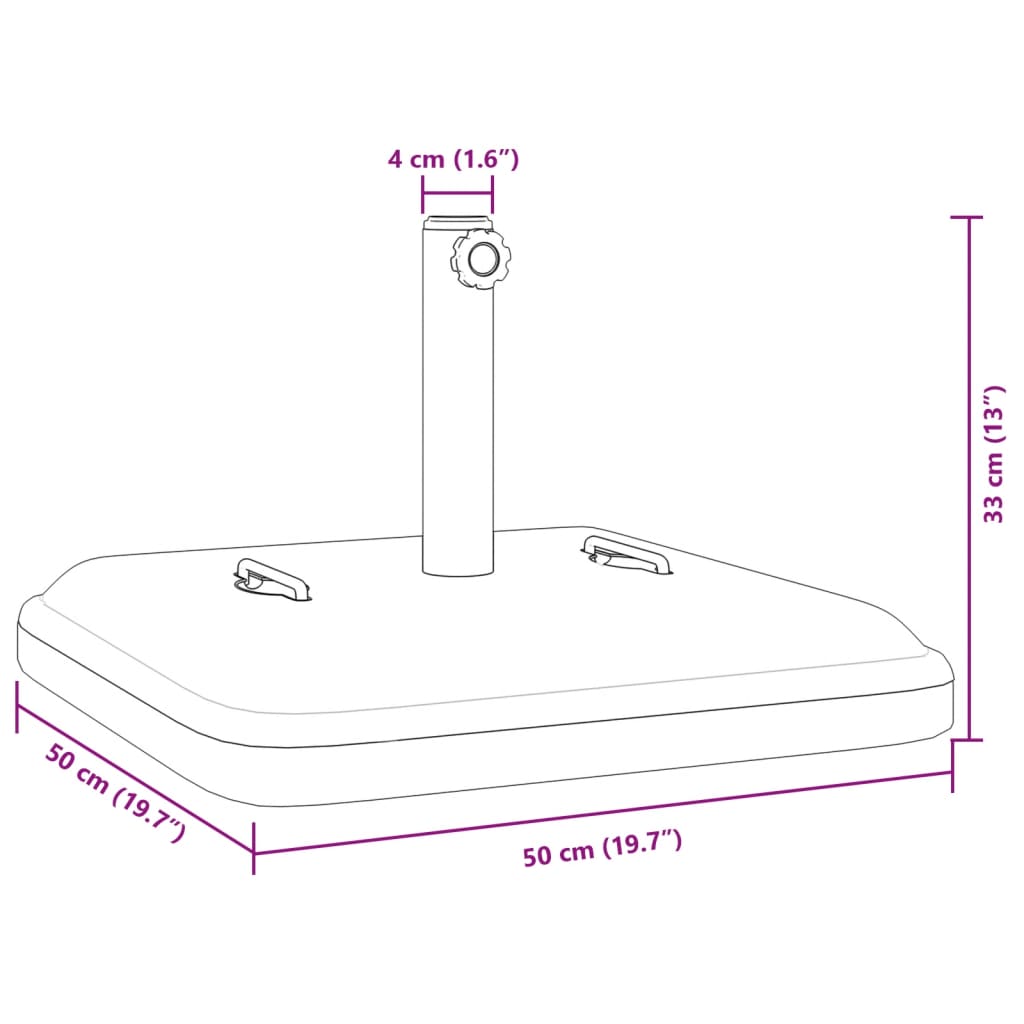 Parasol Base With Handles For Ø38 / 48 Mm Poles