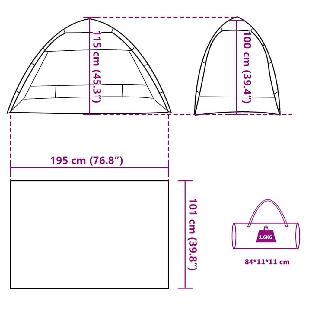 Tents Beach Tent 2-Person Azure Quick Release Waterproof blue grey green