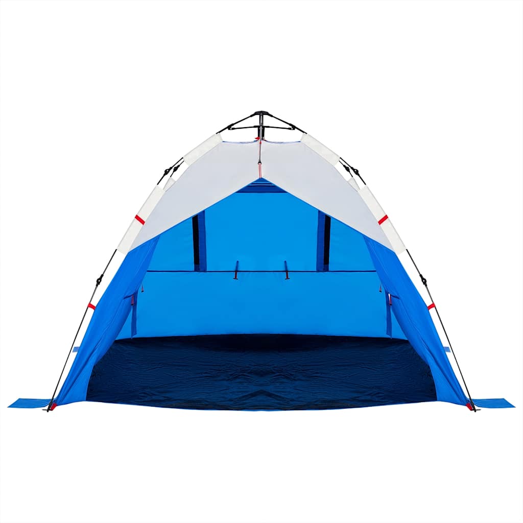 Tents Beach Tent 3-Person Quick Release Waterproof azure blue sea green grey LED