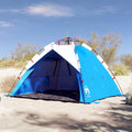 Tents Beach Tent 3-Person Quick Release Waterproof azure blue sea green grey LED