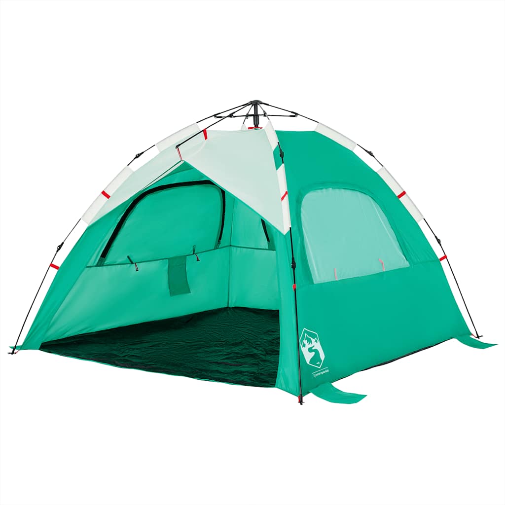 Tents Beach Tent 3-Person Quick Release Waterproof azure blue sea green grey LED
