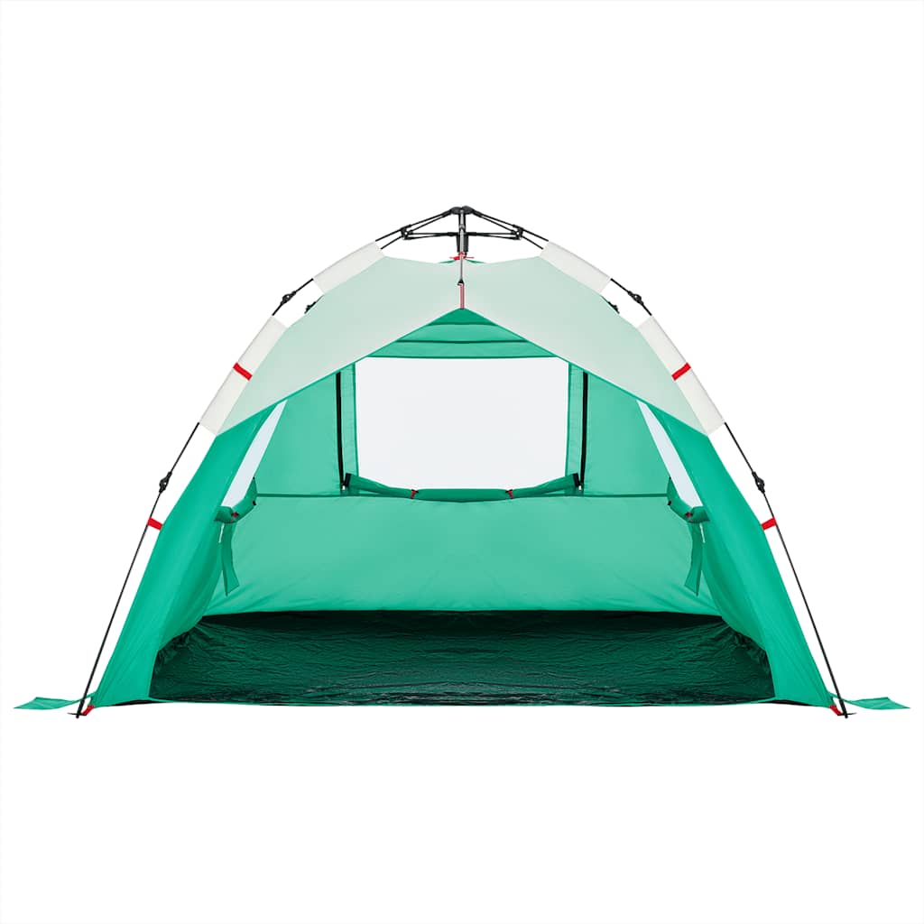 Tents Beach Tent 3-Person Quick Release Waterproof azure blue sea green grey LED