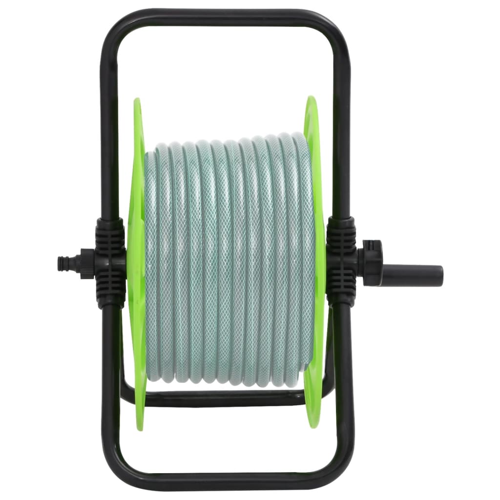 Free Standing Green Hose Reel For 45 M 1/2" Hose Steel