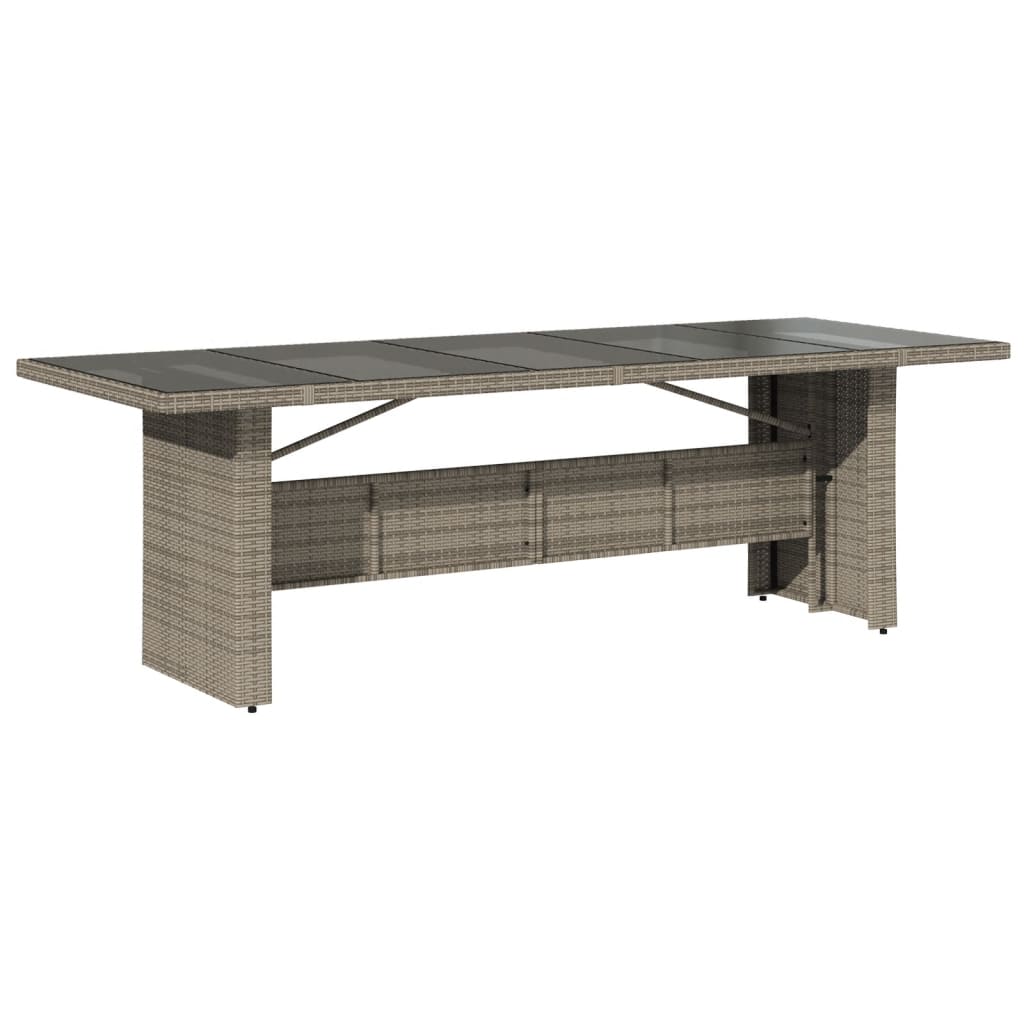 11 Piece Garden Dining Set With Cushions Grey Poly Rattan