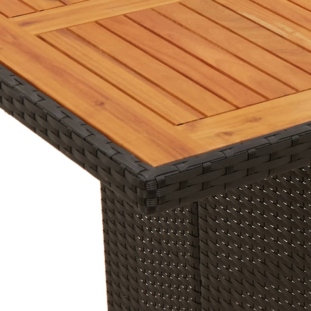 11 Piece Garden Dining Set With Cushions Black Poly Rattan
