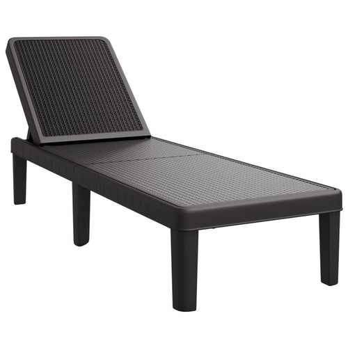 4-Way Height Adjustable Sun Lounger 155.5X57X28 Cm Polypropylene
