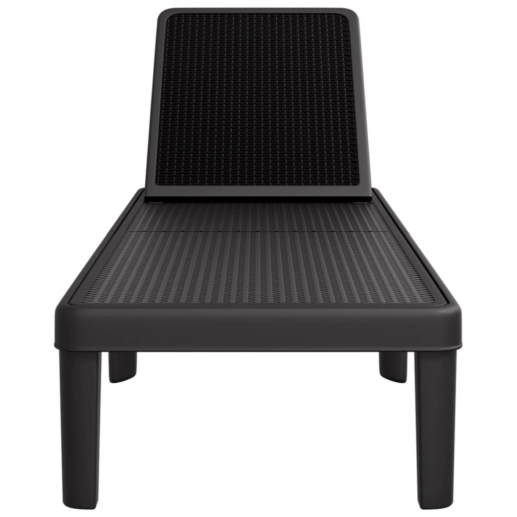 4-Way Height Adjustable Sun Lounger 155.5X57X28 Cm Polypropylene