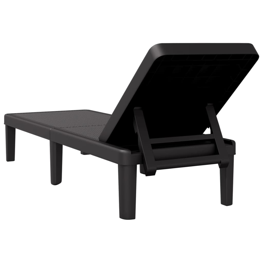 4-Way Height Adjustable Sun Lounger 155.5X57X28 Cm Polypropylene