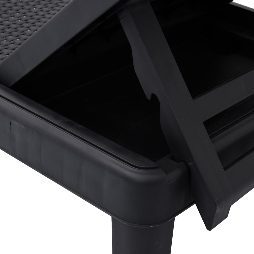 4-Way Height Adjustable Sun Lounger 155.5X57X28 Cm Polypropylene