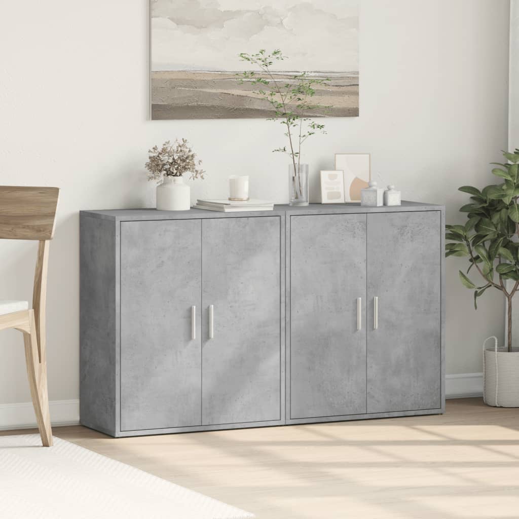 Sideboards 2 Pcs 60X31X70 Cm Engineered Wood