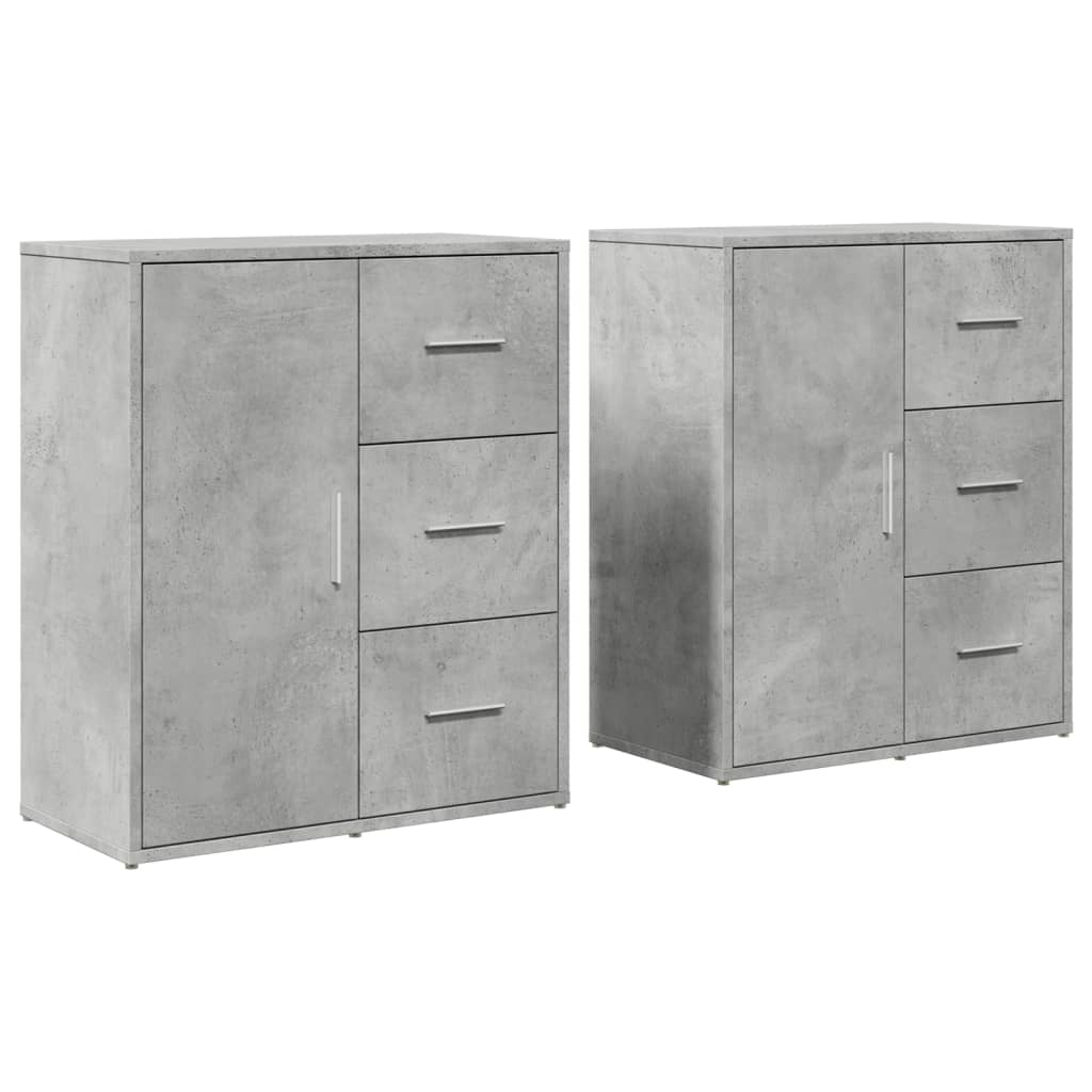 Sideboards 2 Pcs 60X31X70 Cm Engineered Wood