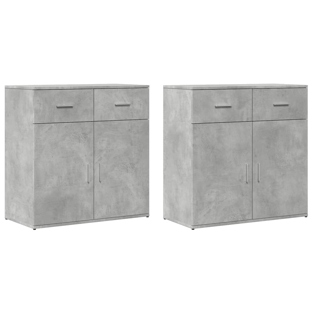 Sideboards 2 Pcs 79X38X80 Cm Engineered Wood