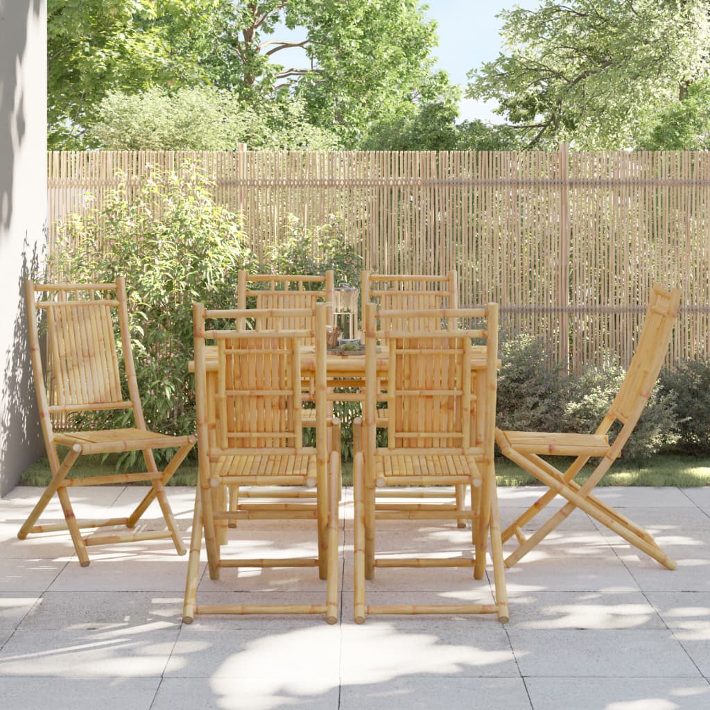 Folding Garden Chairs 8 Pcs 46X66X99 Cm Bamboo