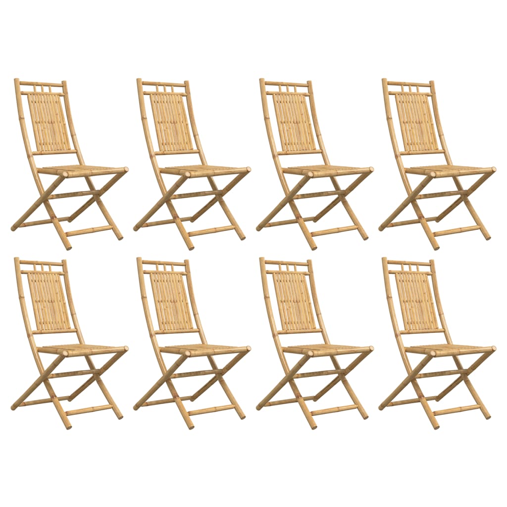 Folding Garden Chairs 8 Pcs 46X66X99 Cm Bamboo