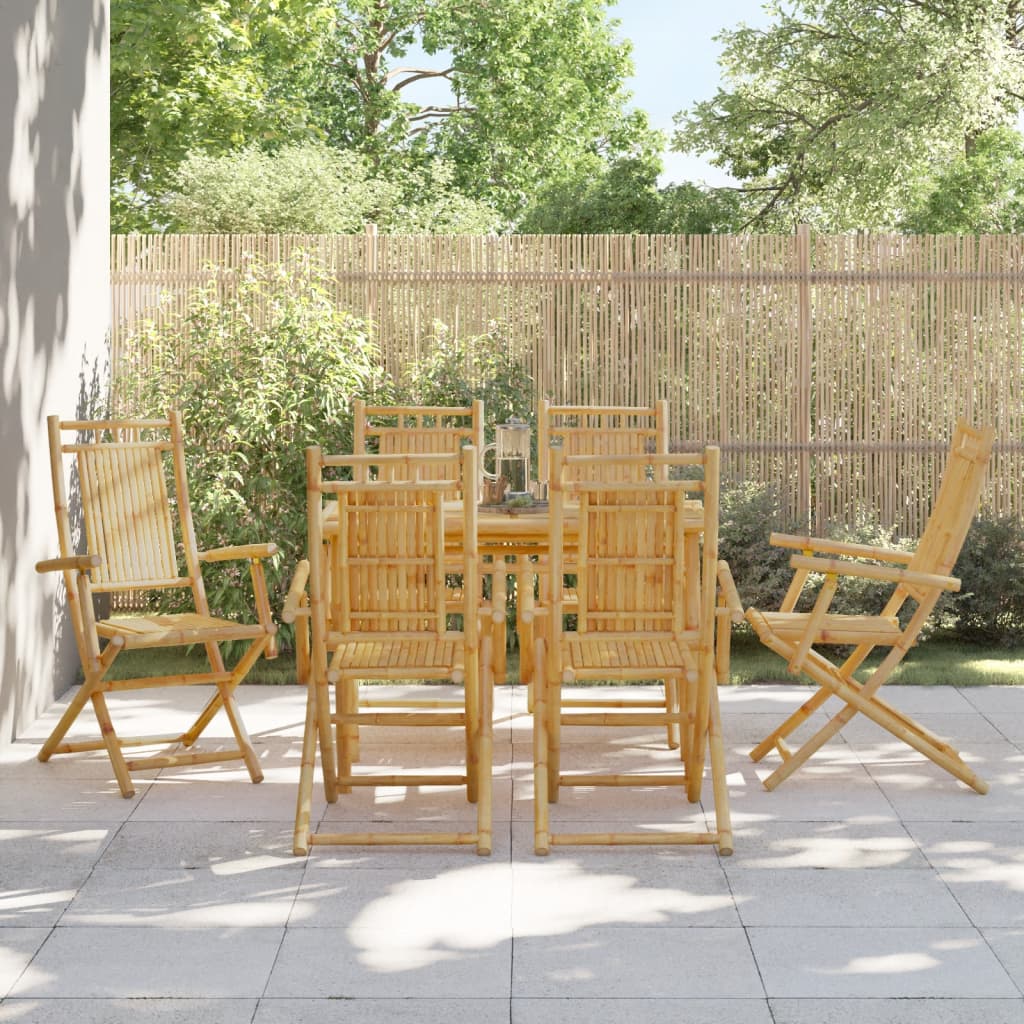 Folding Garden Chairs 8 Pcs 46X66X99 Cm Bamboo