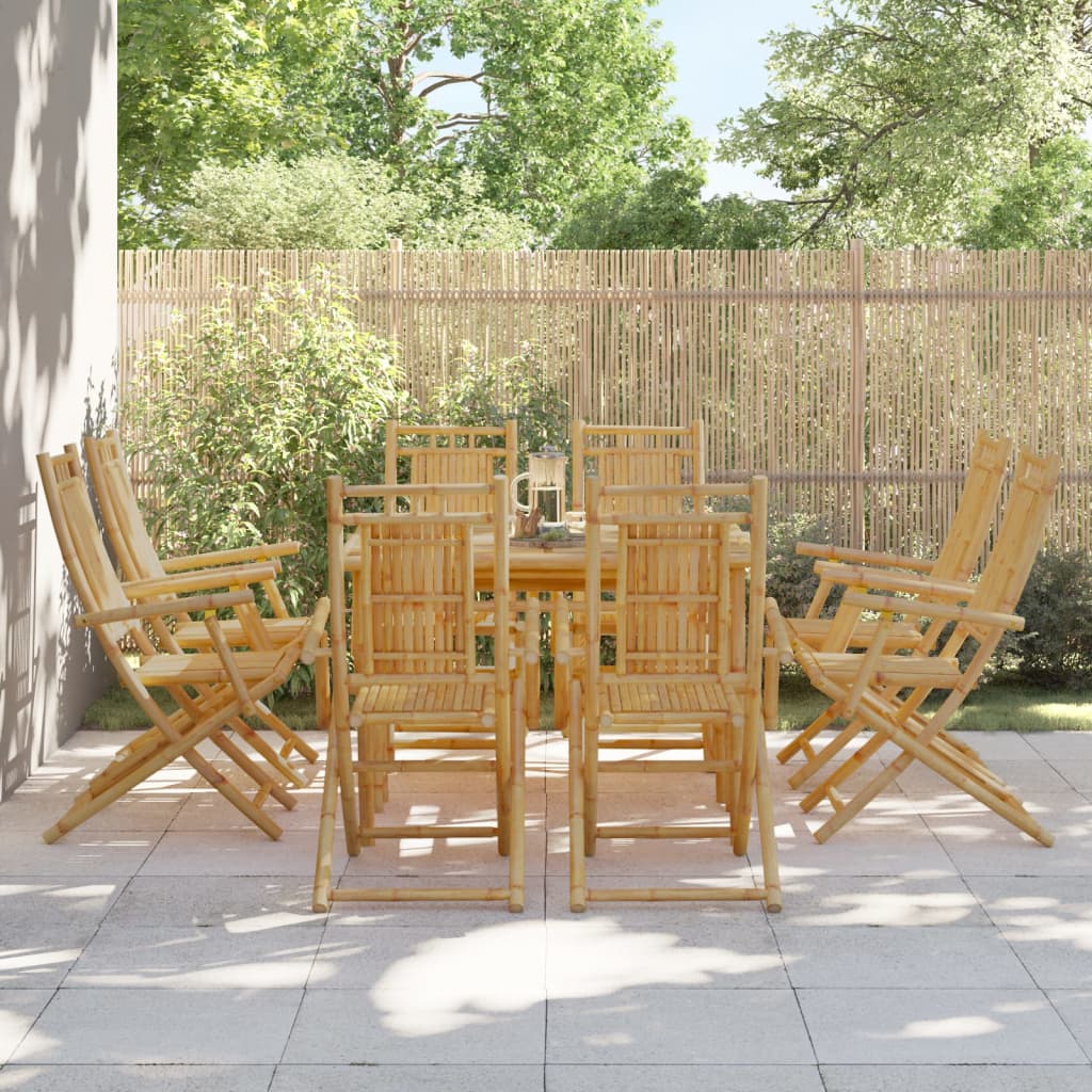 Folding Garden Chairs 8 Pcs 46X66X99 Cm Bamboo