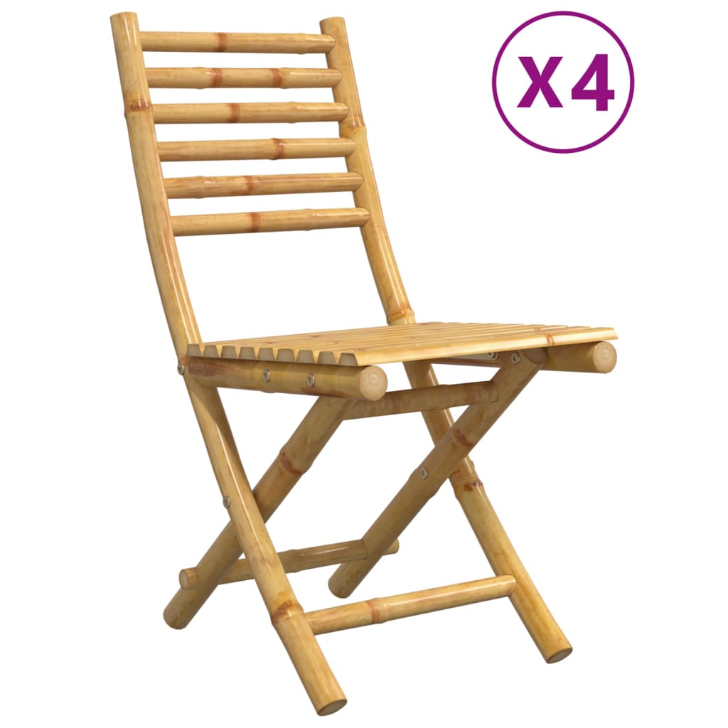 Folding Garden Chairs 8 Pcs 43X54X88 Cm Bamboo