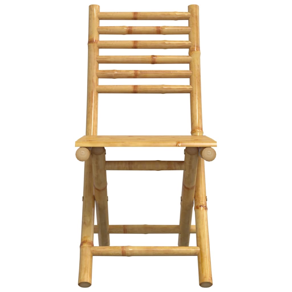 Outdoor Furniture Set 5 Piece Garden Dining Bamboo Bamboo with a natural finish