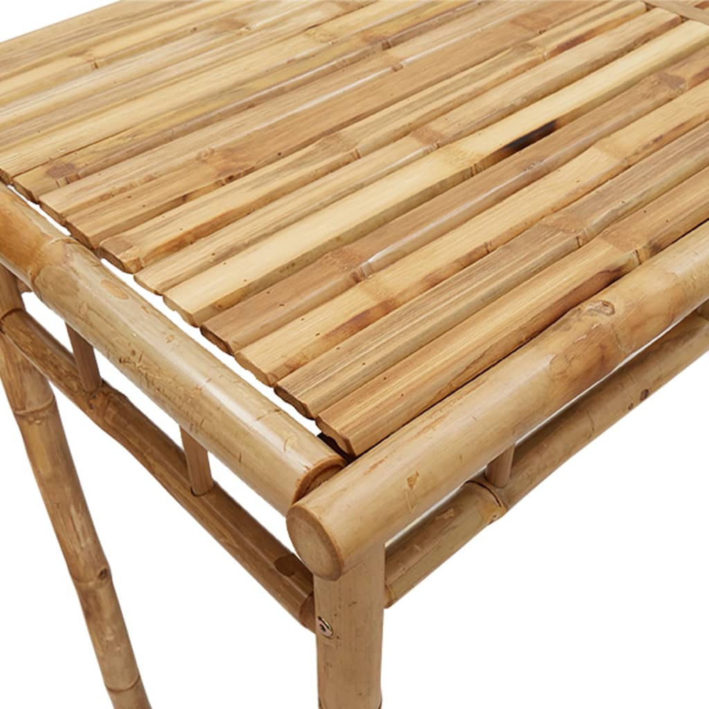 Outdoor Furniture Set 5 Piece Garden Dining Bamboo Bamboo with a natural finish