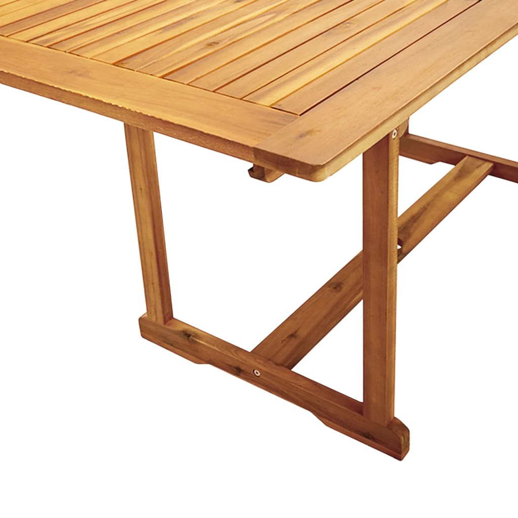 7 Piece Garden Dining Set Solid Wood Acacia And Textilene