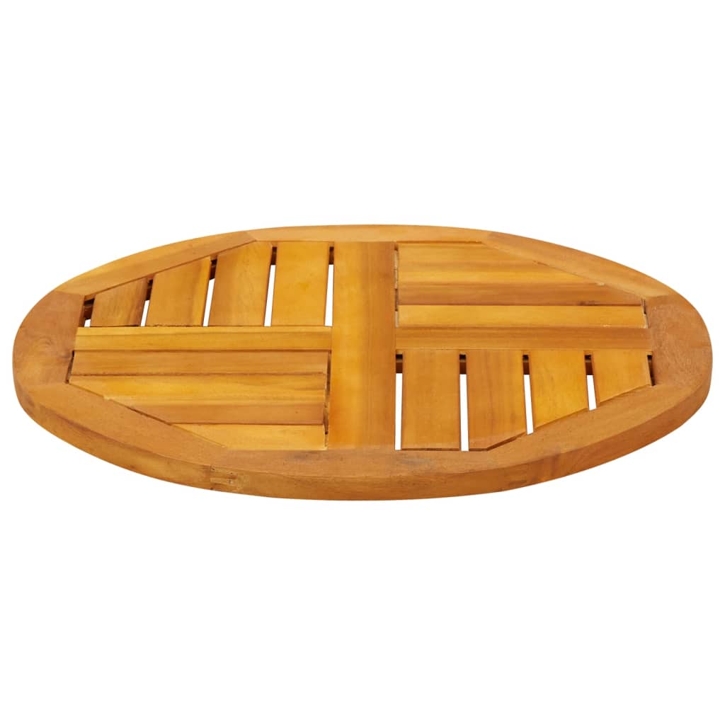 Table Top Ø50X2 Cm Solid Wood Acacia