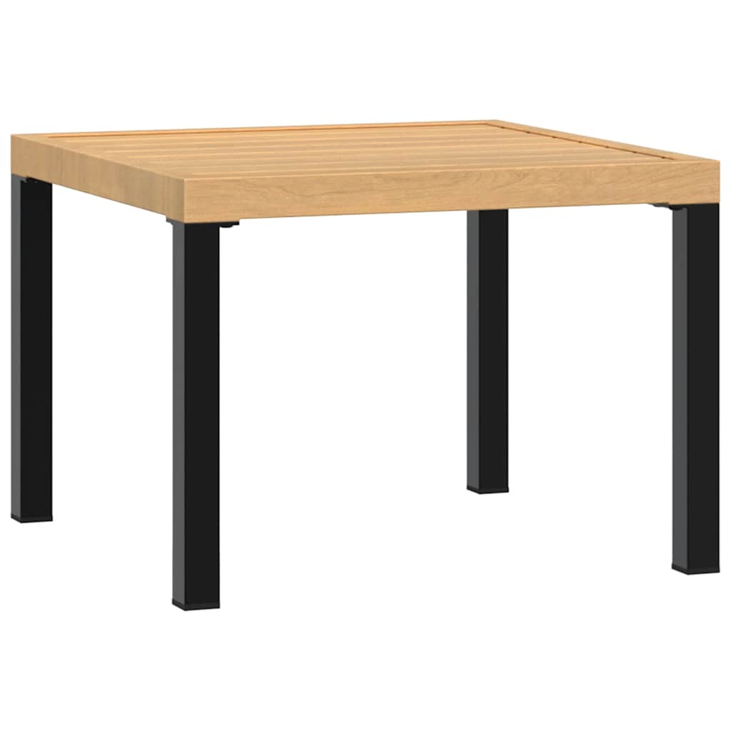 Garden Coffee Table Black 55X55X39.5 Cm Powder-Coated Steel