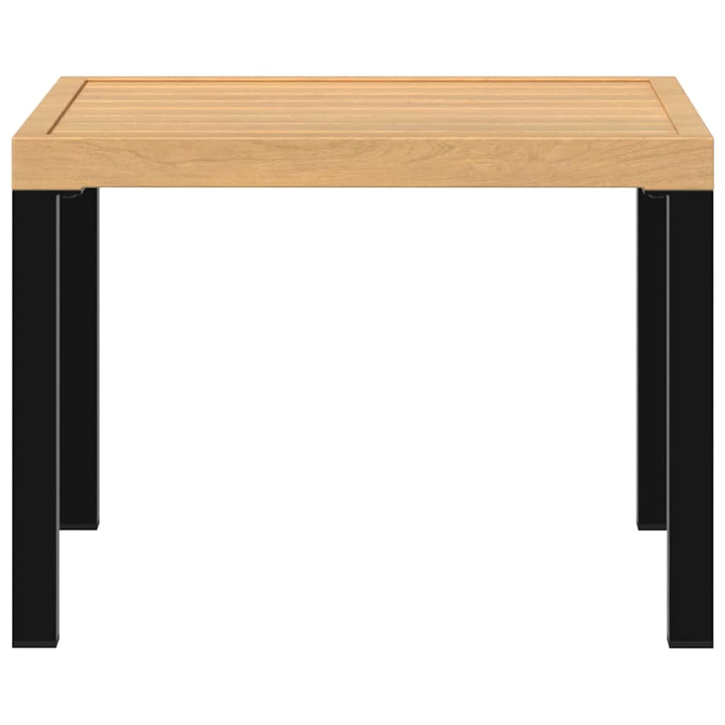 Garden Coffee Table Black 55X55X39.5 Cm Powder-Coated Steel