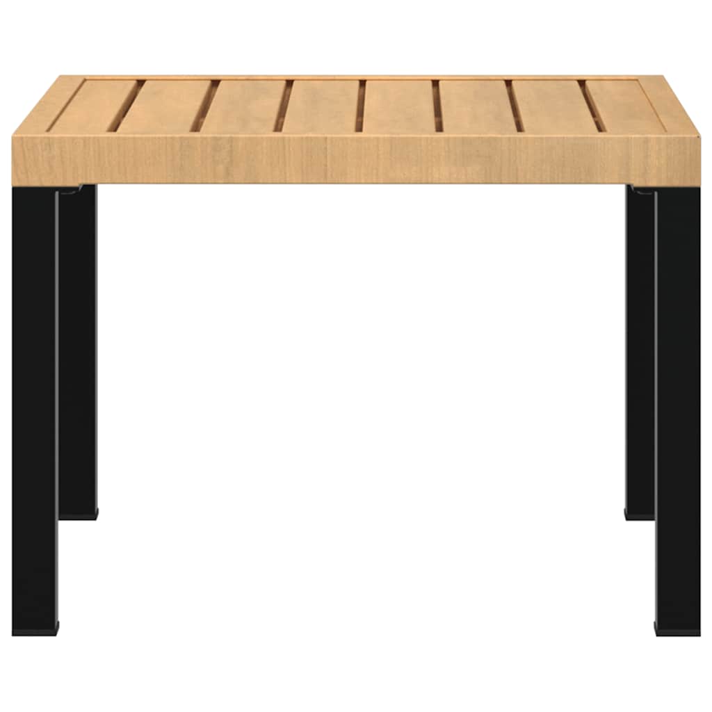 Garden Coffee Table Black 55X55X39.5 Cm Powder-Coated Steel
