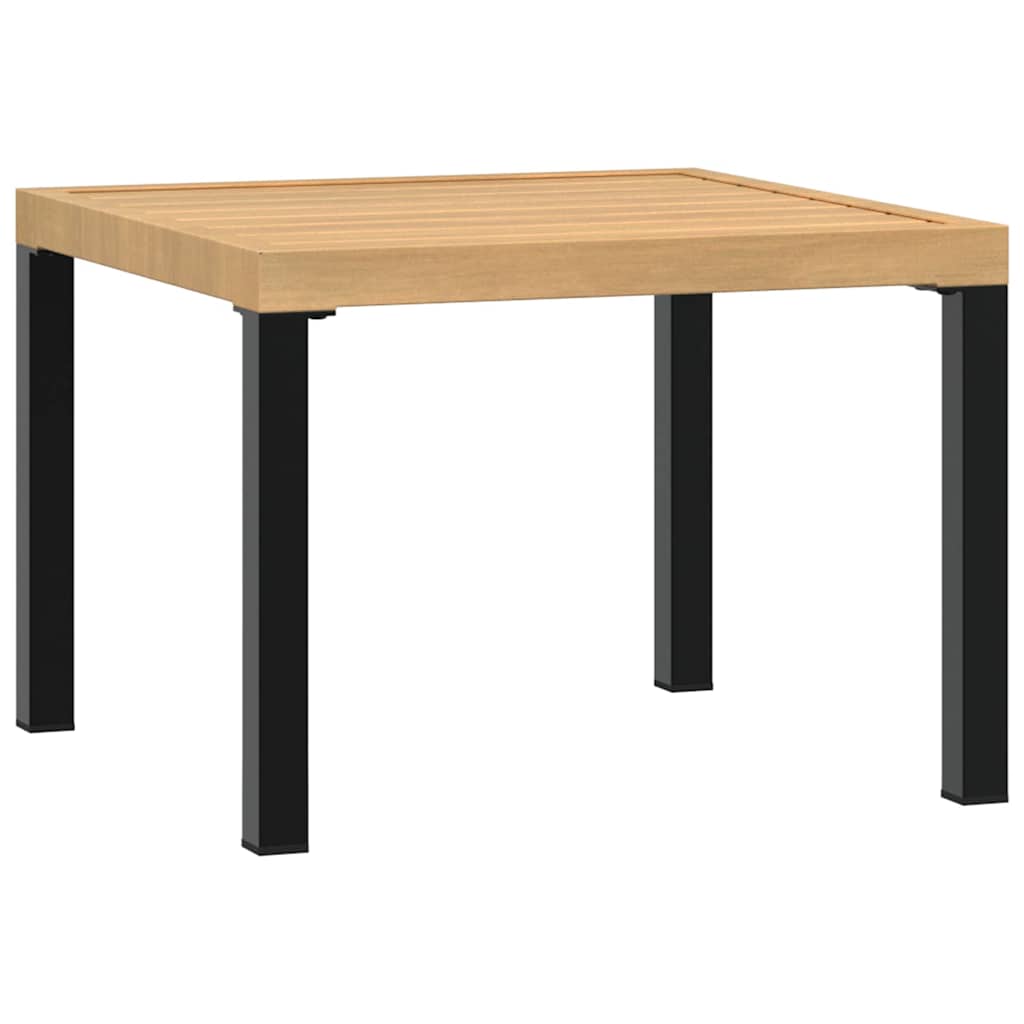 Garden Coffee Table Black 55X55X39.5 Cm Powder-Coated Steel