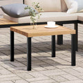 Garden Coffee Table Black 55X55X39.5 Cm Powder-Coated Steel