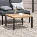Garden Coffee Table Black 65X65X40 Cm Aluminium