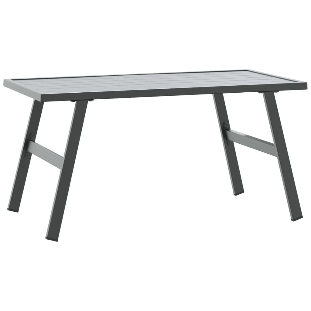 Garden Coffee Table Black 90X45X35 Cm Powder-Coated Steel