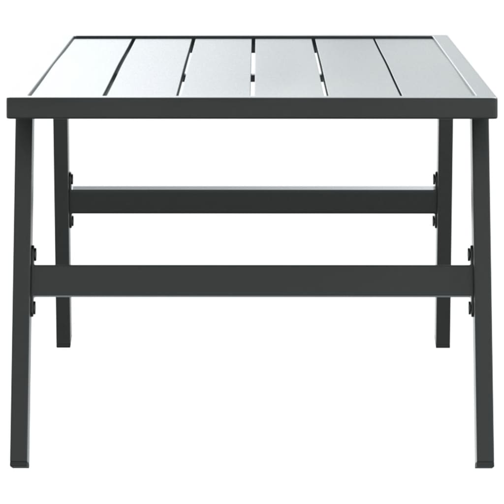 Garden Coffee Table Black 90X45X35 Cm Powder-Coated Steel