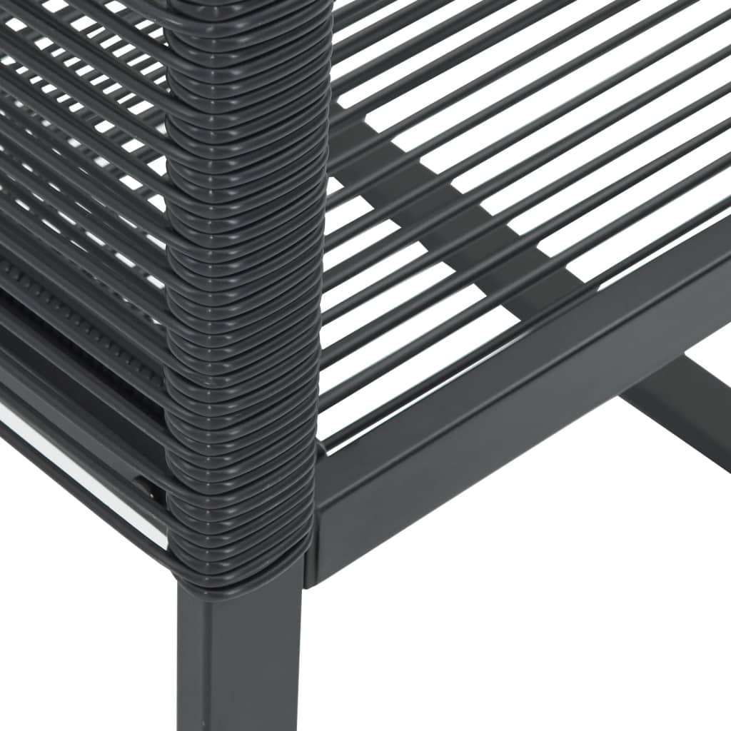 Garden Chairs 2 Pcs Black Poly Rattan