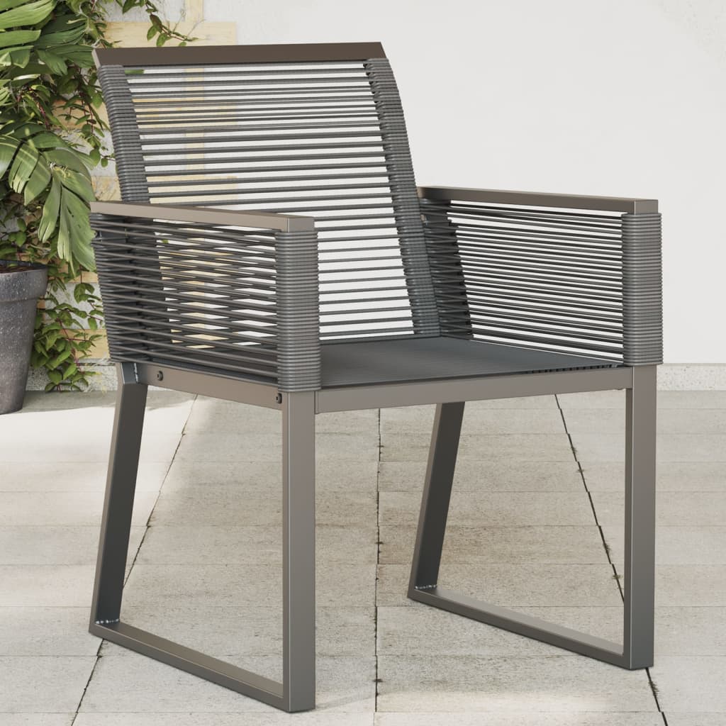 Garden Chairs 2 Pcs Black Poly Rattan