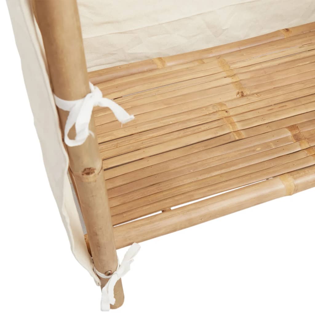 Wardrobe 110X45X170 Cm Bamboo Bamboo with a natural finish fabric (35% cotton 11
