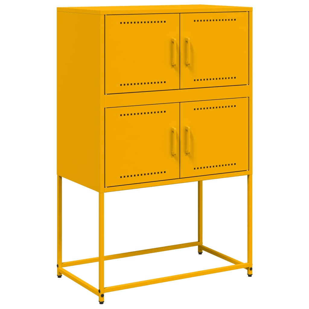 Sideboard Mustard 68.5X38.5X107 Cm Steel