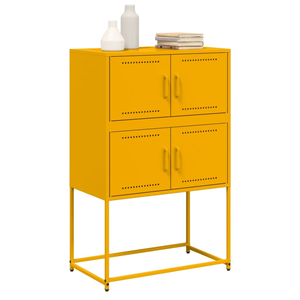 Sideboard Mustard 68.5X38.5X107 Cm Steel