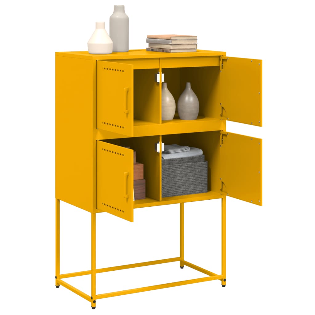 Sideboard Mustard 68.5X38.5X107 Cm Steel