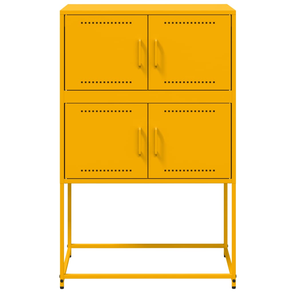 Sideboard Mustard 68.5X38.5X107 Cm Steel
