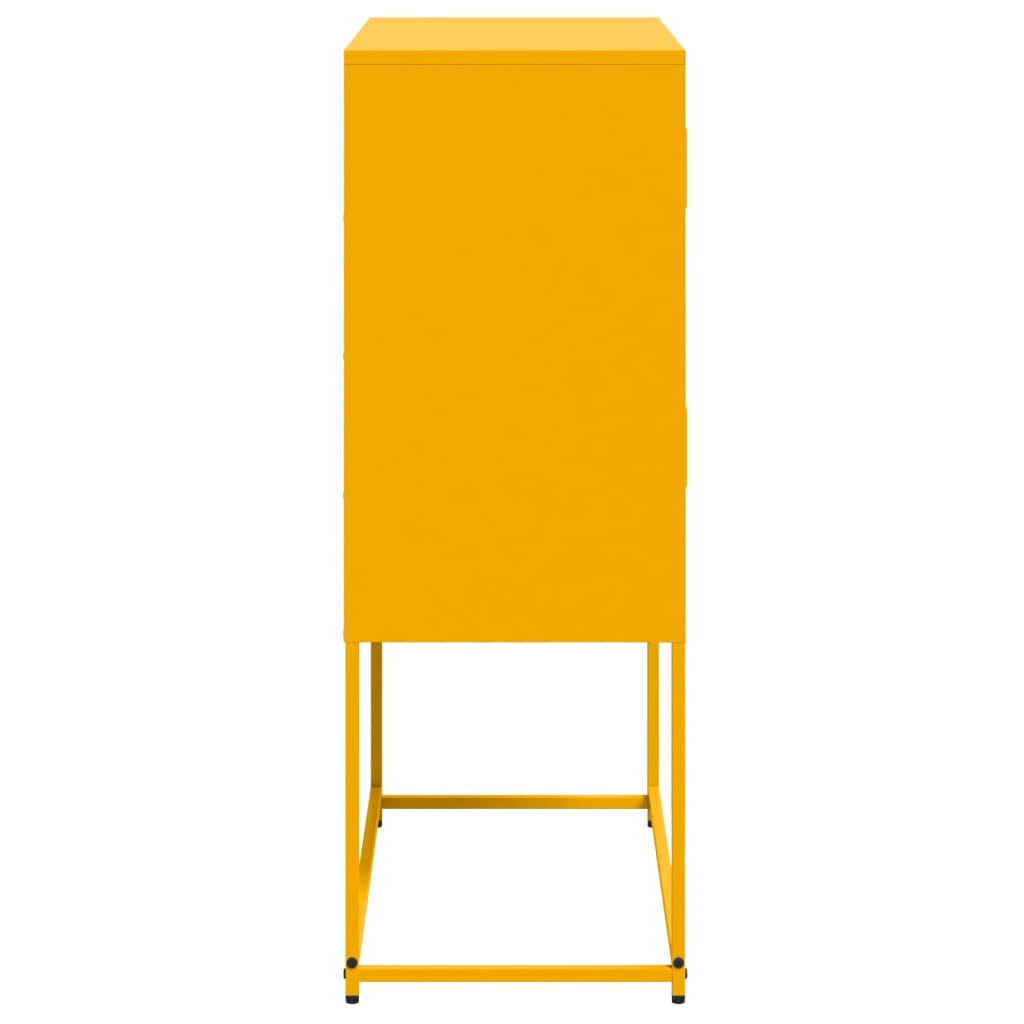 Sideboard Mustard 68.5X38.5X107 Cm Steel
