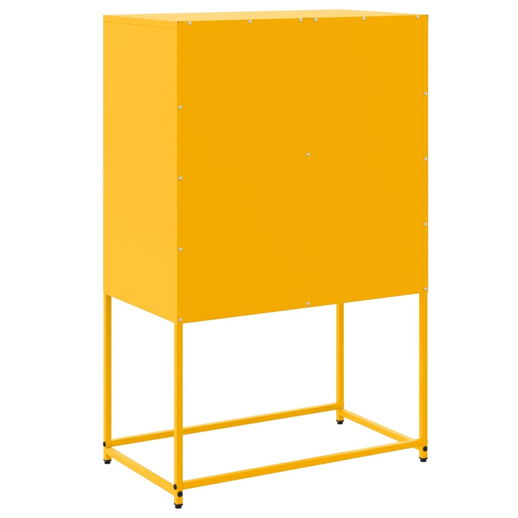 Sideboard Mustard 68.5X38.5X107 Cm Steel
