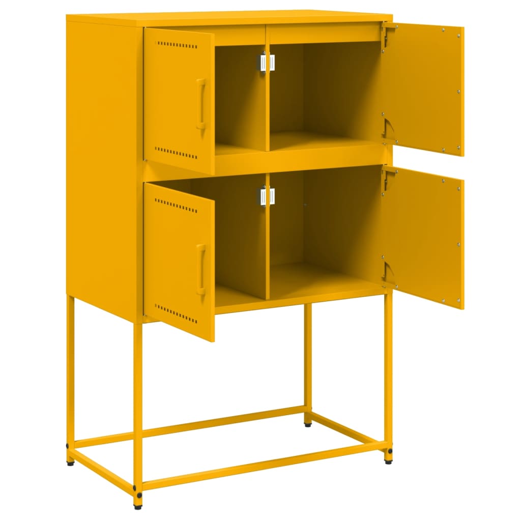 Sideboard Mustard 68.5X38.5X107 Cm Steel
