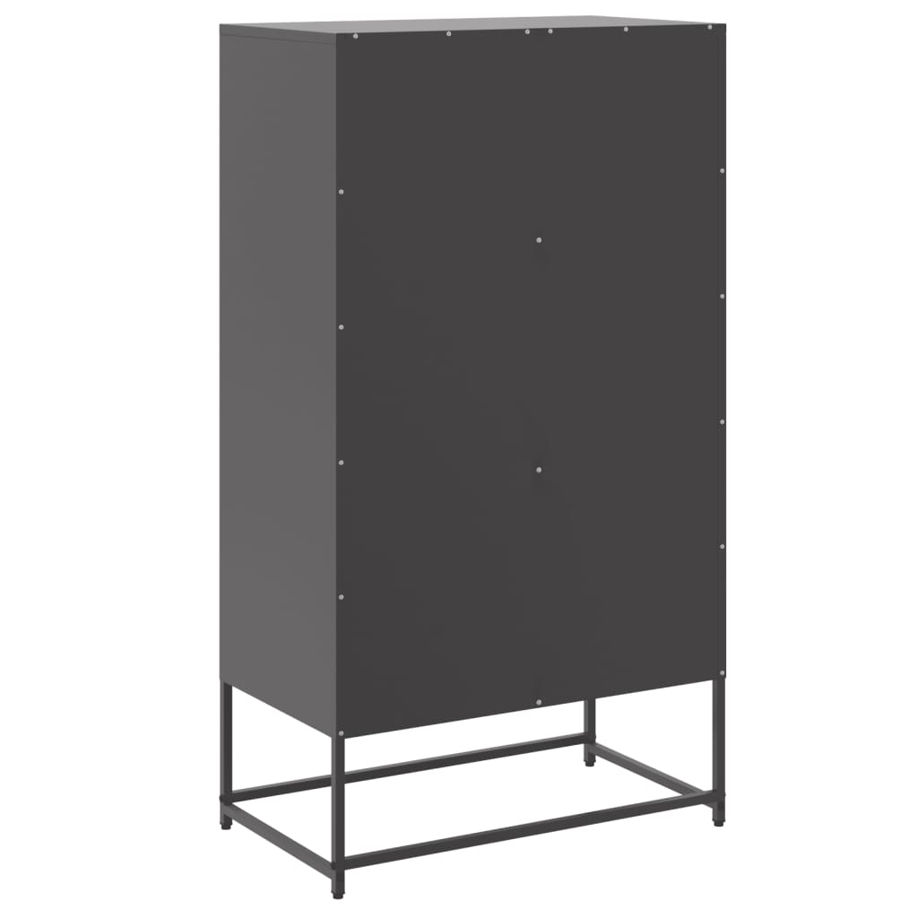Sideboard Steel Cabinet 68.5x38.5x123.5cm Industrial Storage Cupboard black pink
