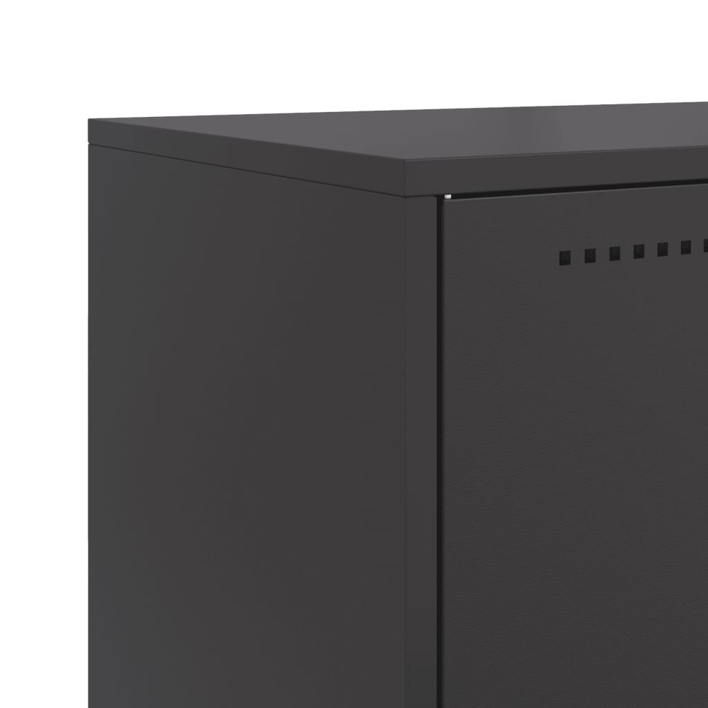 Sideboard Steel Cabinet 68.5X38.5X123.5Cm Industrial Storage Cupboard Black Pink