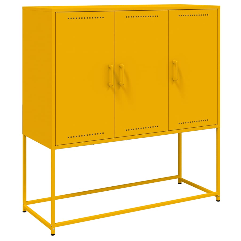Highboard Mustard 100.5X39X107 Cm Steel
