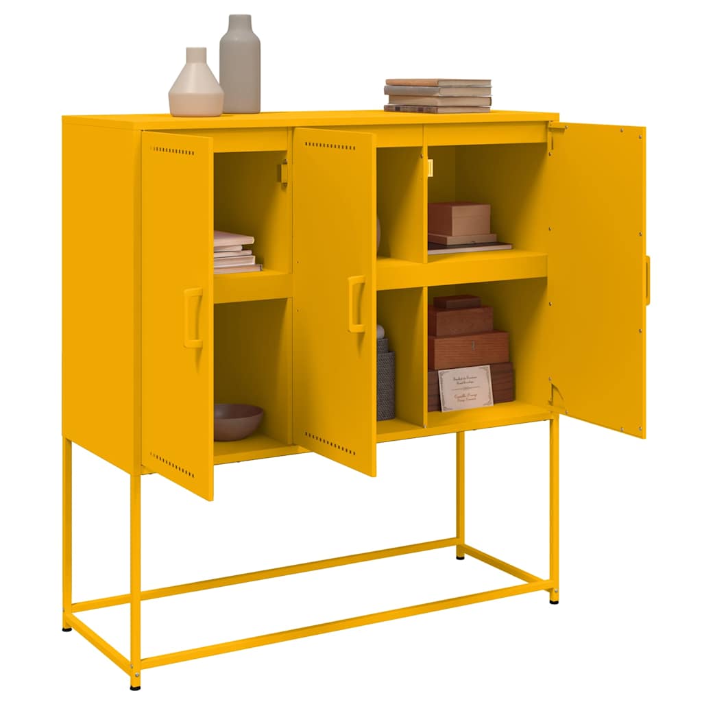Highboard Mustard 100.5X39X107 Cm Steel