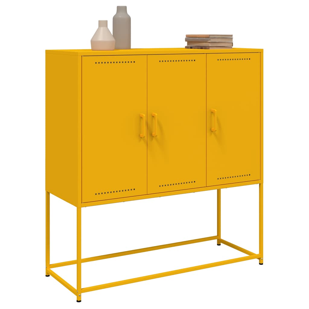 Highboard Mustard 100.5X39X107 Cm Steel
