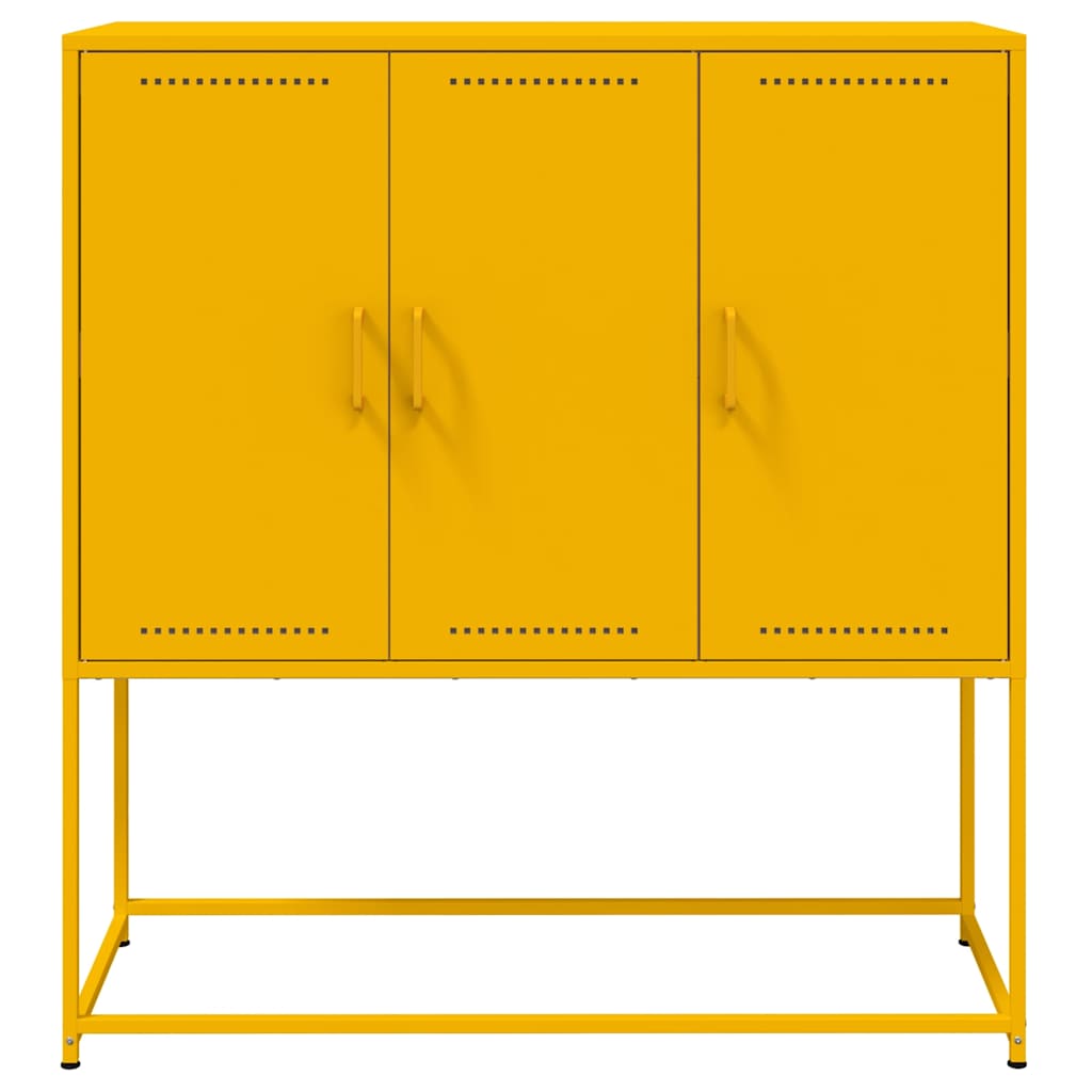 Highboard Mustard 100.5X39X107 Cm Steel