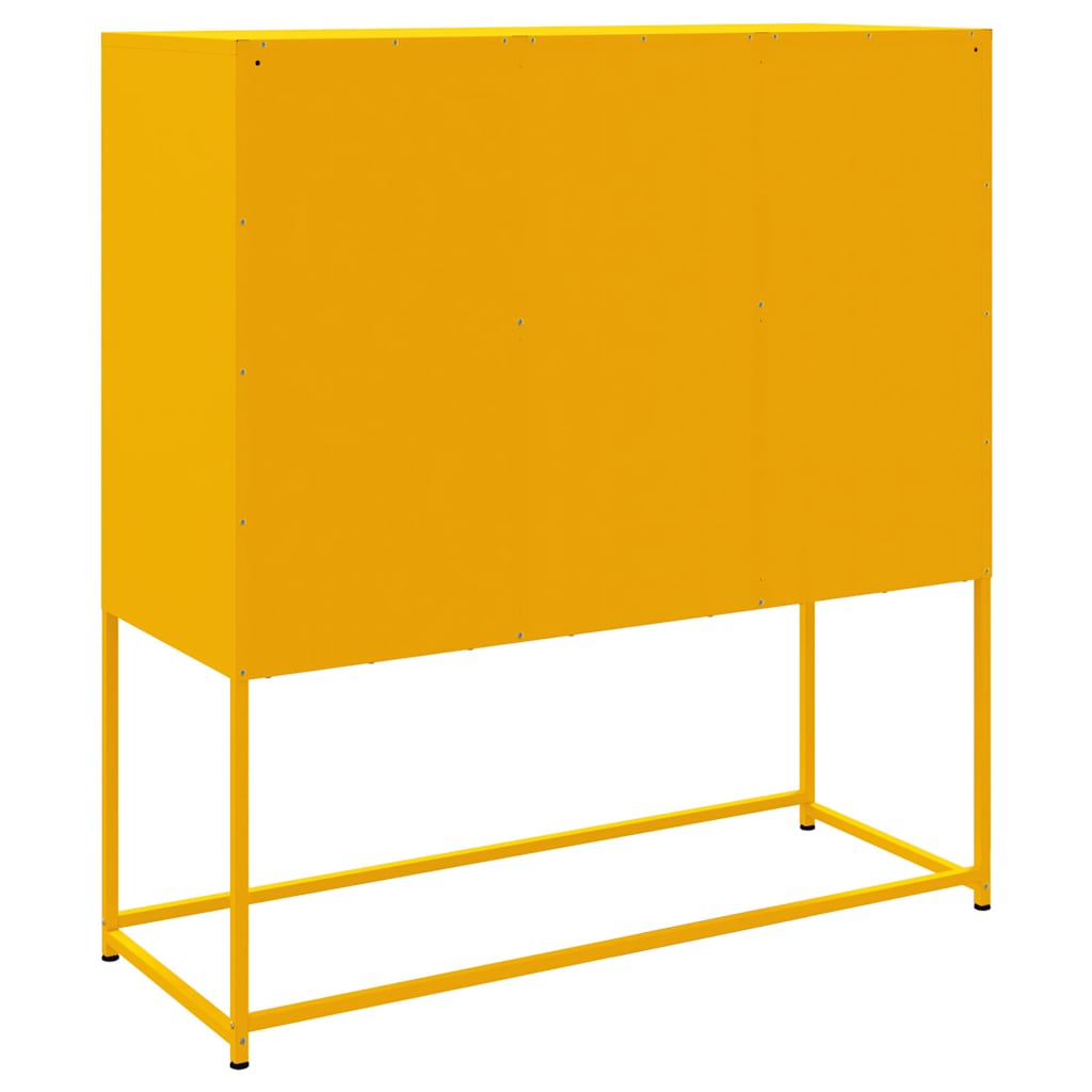 Highboard Mustard 100.5X39X107 Cm Steel